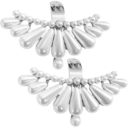 (Sølv) 1 par perlesko-klips, avtakbare sko-dekorasjoner, sko-spenner, tilbehør til høye hæler