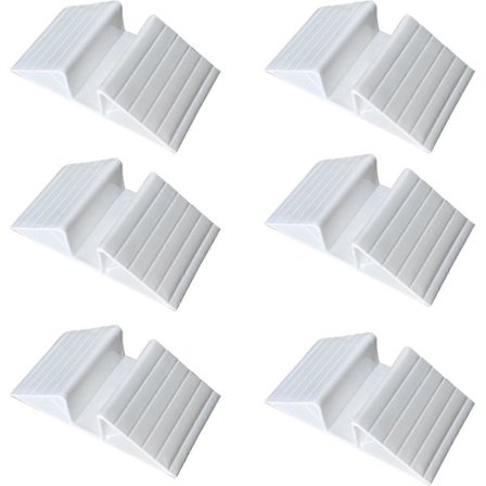 6-delt kæledyrsgitter Hegn Støttefødder Plast Trekantet Isolationshegn Forstærknings Tilbehør Fritstående Hundegitter Hegnpanel Suita(Hvid)_Surpri