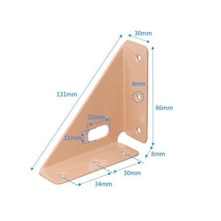 Rettvinklet hjørne Hjørnebraketter FARGE 6 FARGE 6
