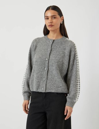 YAS Yasolly Ls Knit Cardigan S. Noos - Grey - XXL