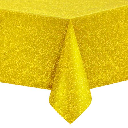 Holografisk Duk Guld 137x274cm - Nyår Fest Dekoration - Kalaslagret.se