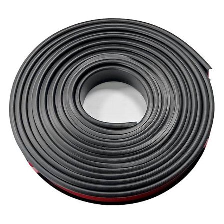 U-formede kantlister, fleksible TPE bordplade hjørnebeskyttere med selvklæbende tape til bord- og møbelhjørner (5m x 18mm, sort)