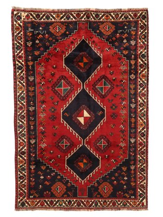 Medallón Gashgai Fine Alfombra 169X252 Lana