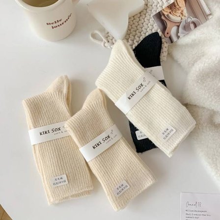 Wool Socks Winter Socks Women Cashmere Wool Thicken Warm Women Socks Harajuku Solid Color Thermal Long Socks Kawaii Socks