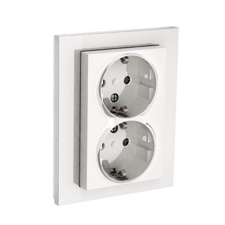 ELKO Plus Dobbel stikkontakt m/jord rehab innfelt