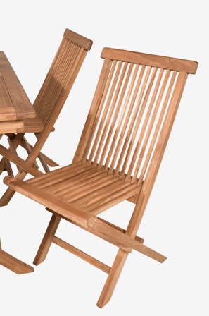 Venture Home - Kokoontaitettavat tuolit Kaspian, 2/pakk. - Luonnonväri - Ruokapöydän tuolit - - Homeroom