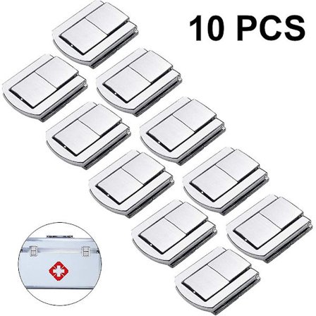 Mordely P10pcs Antique Latch Hasps Decorative Vintage Locks With Screws,for Wooden Box Buckle Suitcase Box Luggage Buckle For Jewelry Case