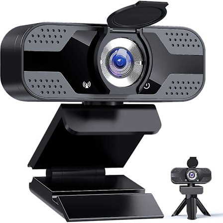 1080p Full HD -verkkokamera, USB-verkkokamera jalustalla, tietokoneen verkkokamera pöytä- ja kannettaville tietokoneille, verkkokamera video-, 