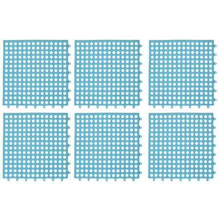 6 kpl liukumaton PVC-kylpyhuoneen wc-keittiön lattiamatto liukueste wc-matto lattiamatto 30X30CM sininen