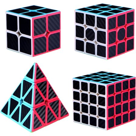 Speed ​​Cube Sæt, Puslespil Cube Bundle af 2x2 3x3 4x4 Pyramide Speed