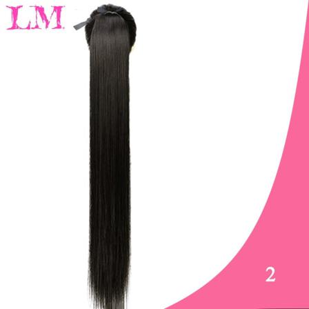 Syntetiska Falska Hårstycken Afro Long Rak Drawstring Ponytai