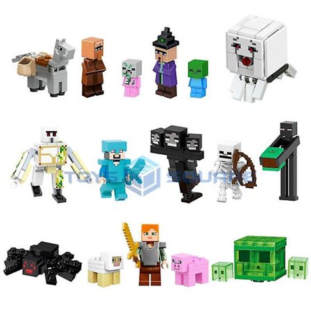 Herobrine Ghast Wither Steve With My World Action Figures Model Building Blocks Bricks Set Gifts Toys For Children