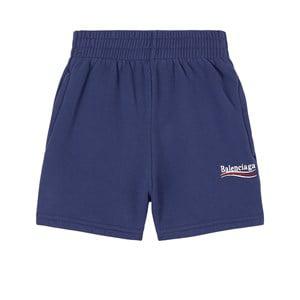 Kids - Balenciaga Branded Sweatshorts Pacific Blue/White 10 Years - Shorts - 10 years - Blue - Junge