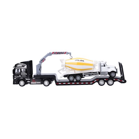 1:50 Ingeniør Tilhenger Modell Leker Bevegelig Arm Kjøretøy Modell Sett Pedagogisk Bil Leker for Barn Bygg Tilhenger med Blandebatteri