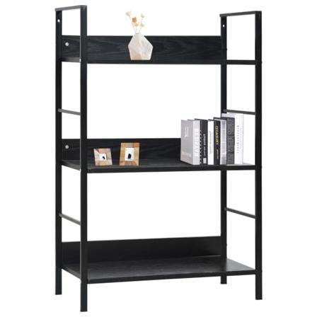 Vidaxl Bokhylla 3 Hyllplan Svart 60x27,6x90,5 Cm Spånskiva Svart