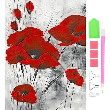 Diamond painting (30X40cm), DIY 5D Diamond painting Blomdiamon