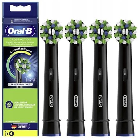 Borstar - Oral-B - Cross Action Black - Kompatibla med elektriska tandborstar förutom Pulsonic och iO