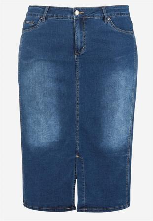 Zhenzi - Superstretchig jeanskjol Willa - blå denim - för damer - 50 - Cellbes