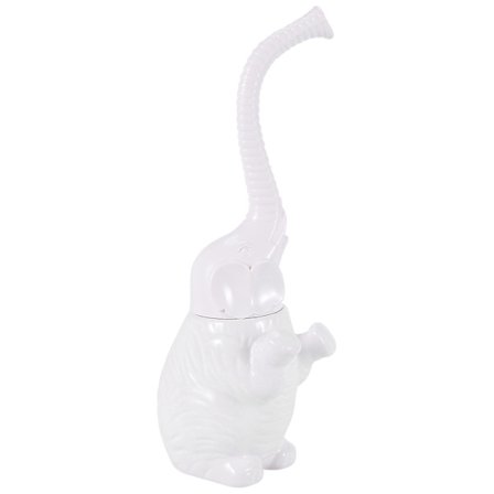 Elefant toalettbørste, baderom myk børste toalettbørste avtagbar elefantform med langt håndtak