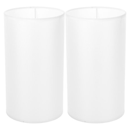 2 stk. Udskiftningslampeskærm Klud Cylinder Lampeskærm til Bordlampe Gulvlampe