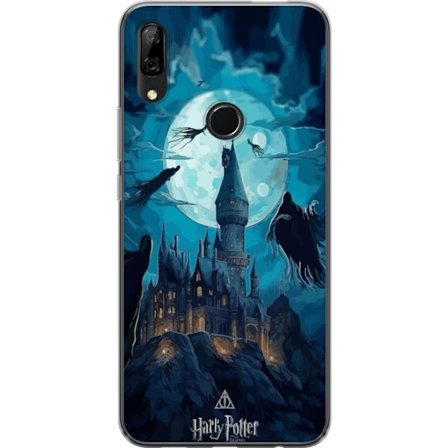 Yhteensopiva Puhelinkuori Huawei Huawei P Smart Z Maaginen fantasiakuvaus, jossa linna kuunvalossa ja leijuvat olentot, pimeä satuilmapiiri noitatait