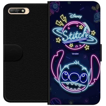 Huawei Y6 (2018) Tegnebogsetui Stitch Neon