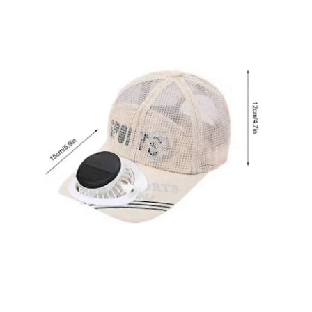 Baseballcaps i mesh for voksne, fiskehatter for stranden med solcellevifte, UV-beskyttelse for sommeren