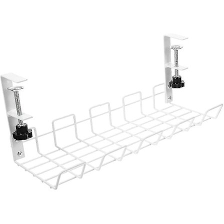 Kabelhåndtering under skrivebordet som ledningskurv for kabelorganisering, avtakbar, ingen boring, ledningshåndteringsstativ som datakabelhåndtering 