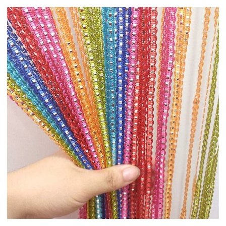 1 x Dørgardin Myggenet Kæde til Dørdeler eller Gardinpanel (Farve)