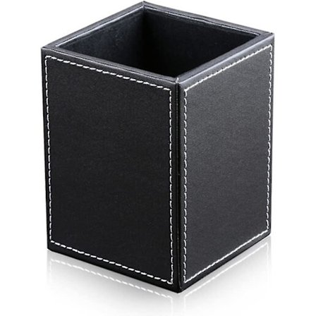 Klassisk Blyantsholder i Syntetisk Læder (sort)