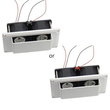 Husbil Kåpa för DC 12V frånluftsfläkt för husvagn RV Interiör sidoluftfläkt