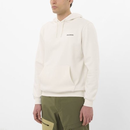 Salomon - Hettegenser menn Chest Logo - Whisper White