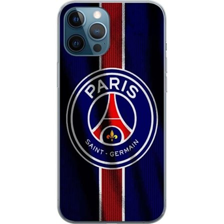 Kompatibelt Mobildeksel til Apple iPhone 12 Pro Paris Saint-Germain-emblem med Eiffeltårnet i midten, vertikal stripe i rødt og hvitt på blå tekst