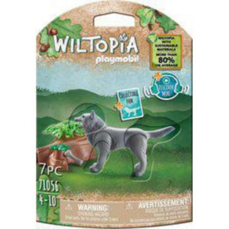 Rakennuspeli - PLAYMOBIL - 71056 Wiltopia Wolf - 4-vuotiaille ja sitä vanhemmille lapsille - Kierrätysmateriaalit Grå