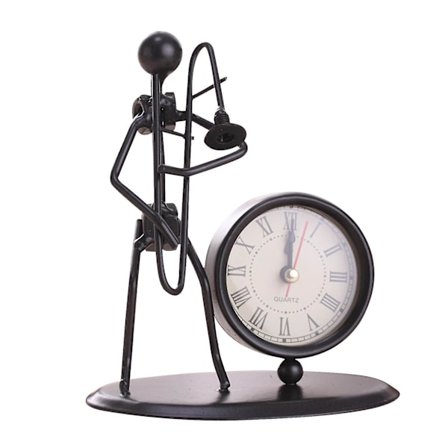 Kreativ Smyckt Järn Musikinstrument Skurk Klocka Smyckt Retro Personlighet Klocka