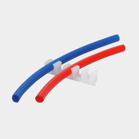 Can SB slangklammer till 12mm slang i vit plast, praktisk slanghållare med plats för upp till 10 stycken slangar