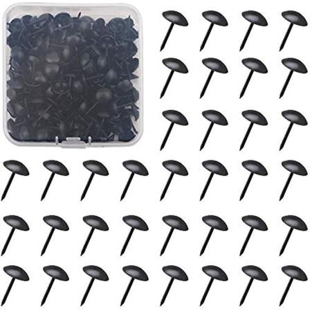 400 kpl Metalliset Pushpin - Mustat Koristeelliset Naula Laatikossa, Sohville, Korkkitaululle Tai DIY-Projekteille