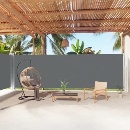 vidaXL Infällbar sidomarkis antracit 200x1000 cm Antracit