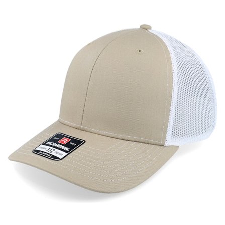 Richardson - Beige trucker Caps - 112 Split Khaki/White Trucker @ Hatstore