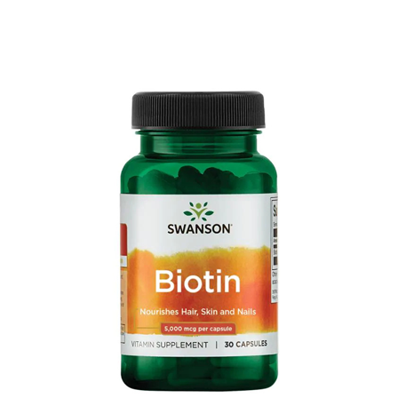 Swanson Biotin 5000 mcg 30 kapsler