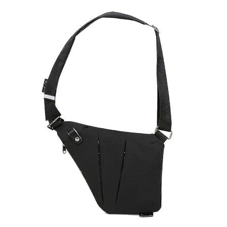 Slingväska / axelväska / bröstväska Höger axel Svart