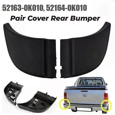 Venstre Højre Bagkofanger Endestykke Hjørneafdækning Trim Cover Til Toyota Hilux Vigo 2004-2011 52163-0K010 52164-0K010