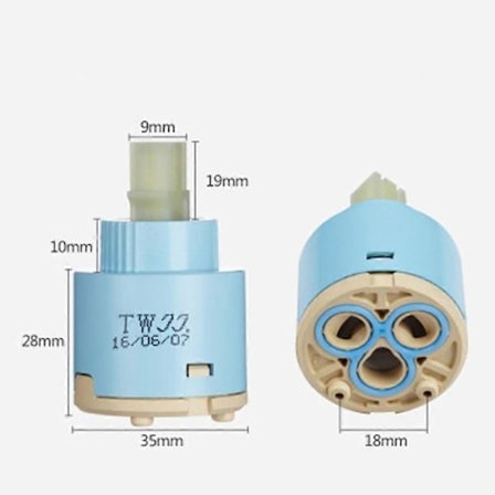 35mm/40mm Keramisk Kraninsats Ventil Ersätt Vattenkran Blandare Spole Ventiler Keramisk Insats Blandare Badrumsblandare Tillbehör