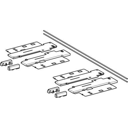 Ifö Vinta Art Push-open beslag for underskap, tilbehør til skuff, krom 1000 mm, Baderom