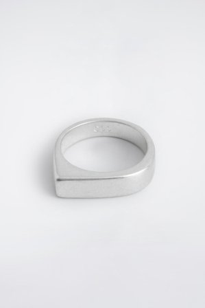 COS Homme Bague Chevalière Angulaire in Argenté