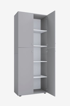 VCM - Kontorsskåp Lona Xxl med gångjärnsdörrar - Grå - Hyllor & förvaring - Från Homeroom