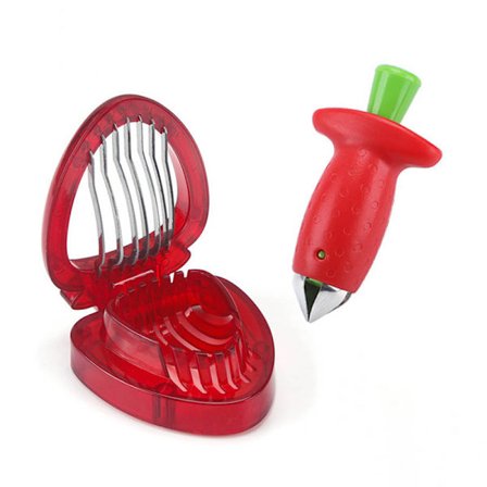 Jordgubbsskärare, Jordgubbskalare, Frukt och Körsbärsgrönsak, Jordgubbsstjälk- och Bladborttagare, Köksredskap för Bakning och Marmeladtillverkning