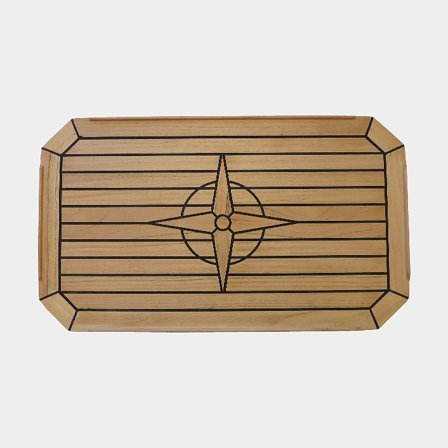 Teaková stolová deska, obdélníková, 60 x 37 cm