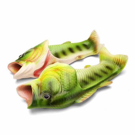 Fiskeslippers, lette og komfortable strandsko, vandtætte skridsikre sandaler, lette at vaske, sjov gave til mænd og kvinder, fleksible stødsikre