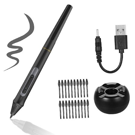 BOSTO Genopladelig Pen Digital Pen 8192 Trykniveauer Stylus Pen med 20 stk. Pen Nibber Pen Holder fo